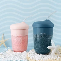 ice plastic straw cup water cup diamond double layer car bottle fashion trend male and female student water mug friend gift