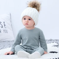 newborn baby unisex clothes autumn winter warm infant toddler jumpsuit neonate solid pajamas rompers o neck clothing new arrival