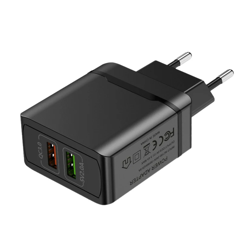 QC3.0 Универсальный двойной USB Зарядное устройство 5V 3.0A быстрой зарядки стены