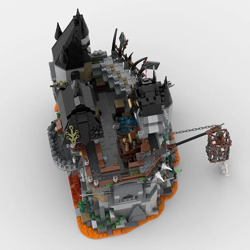 

1753pcs MOC-53816 Lava Bastions Castle Knights Building Blocks Bricks DIY Creative War Siege Games Gifts For Toys Children