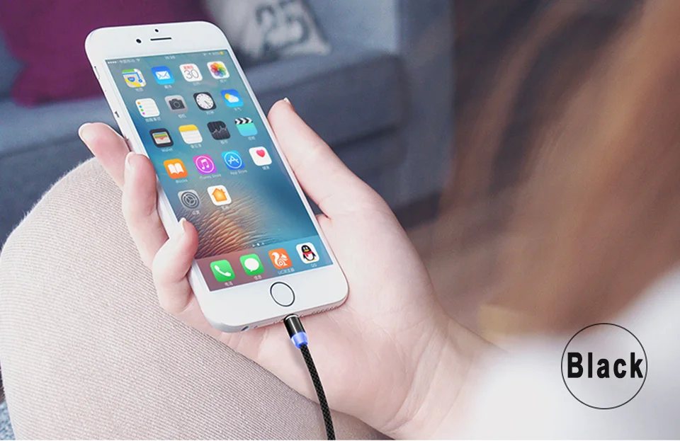Вы первый Usb-c кабель Micro USB Магнитный кабель type C провод для iPhone металлический штекер светодиодный зарядный кабель 1 м/2 м для Android ios