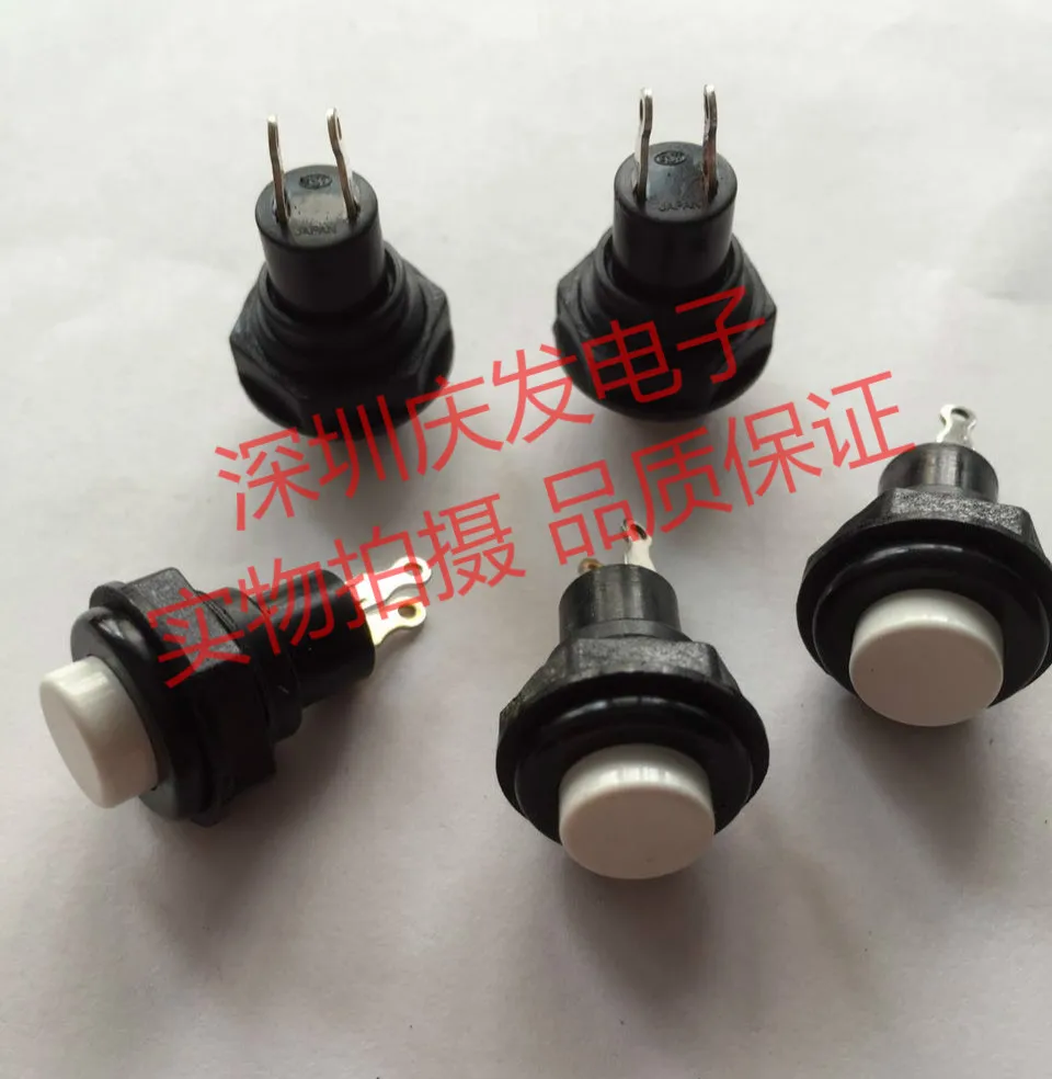 

Original new 100% MR-350M round button switch aperture 12mm reset normally open press white