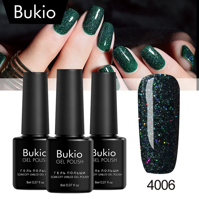 Bukio блеск 19 неоновый цвет УФ Гель лак для ногтей Дизайн Замачивание Блестящий