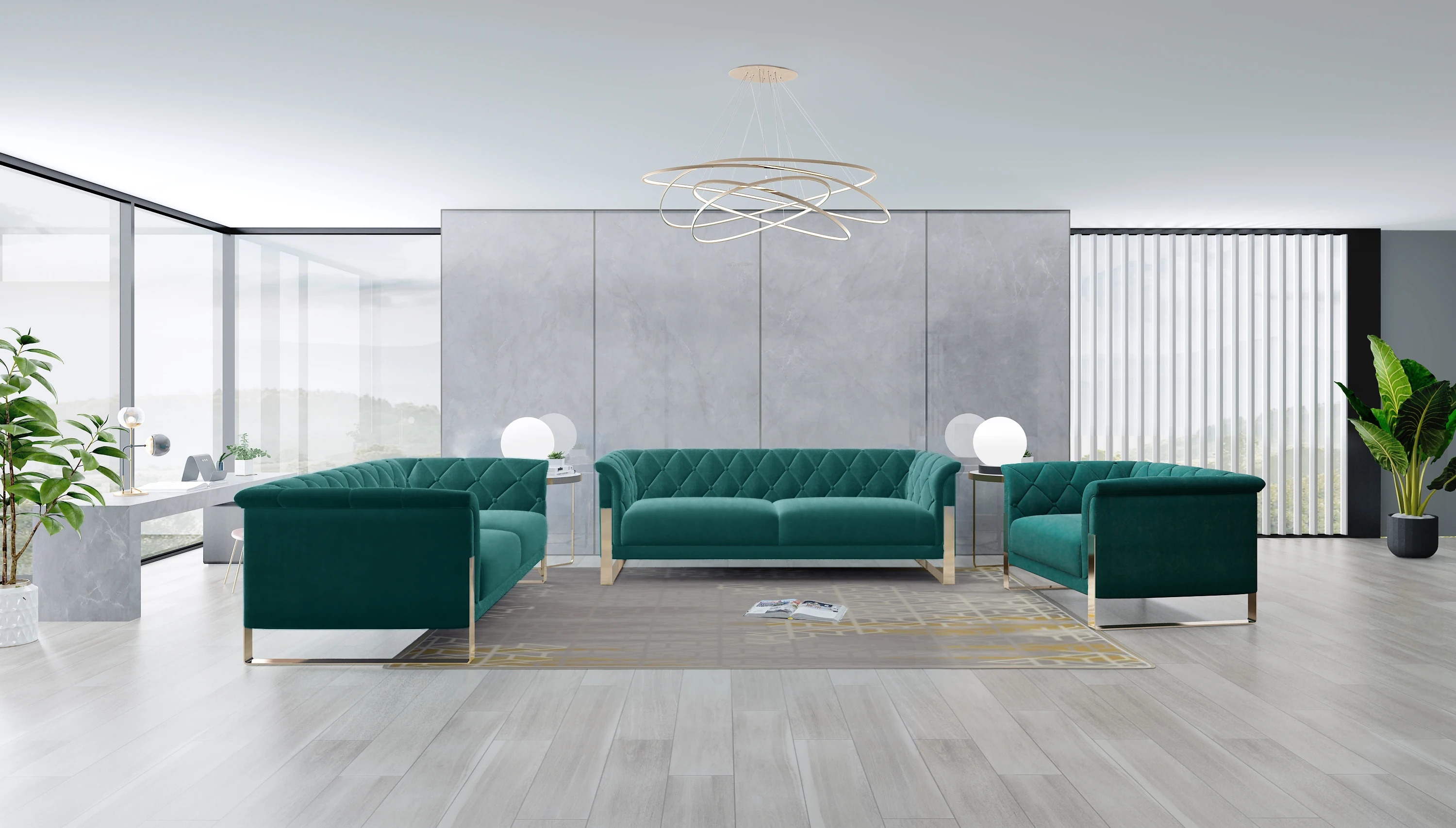 Современные диваны для гостиной диван Честерфилд с тканью | Мебель