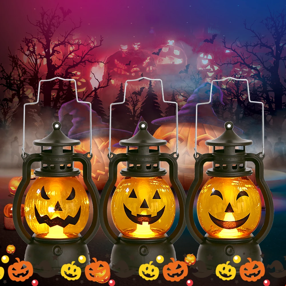 Светодиодный фонарь в виде тыквы черепа пони украшение на Хэллоуин креативный