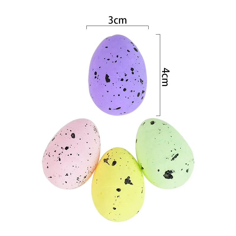 

20/40Pcs 3*4cm Colorful Easter Foam Eggs Decorations Painted Bird Egg Easter Festival Party Ornament Home Decor