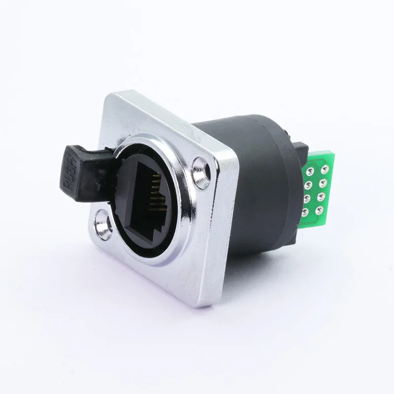 10 шт./лот 8P8C RJ45 гнездовой разъем Панель Крепление с печатной платой IP65 Водонепроницаемый RJ45 Ethernet разъем Шасси Разъем Терминал