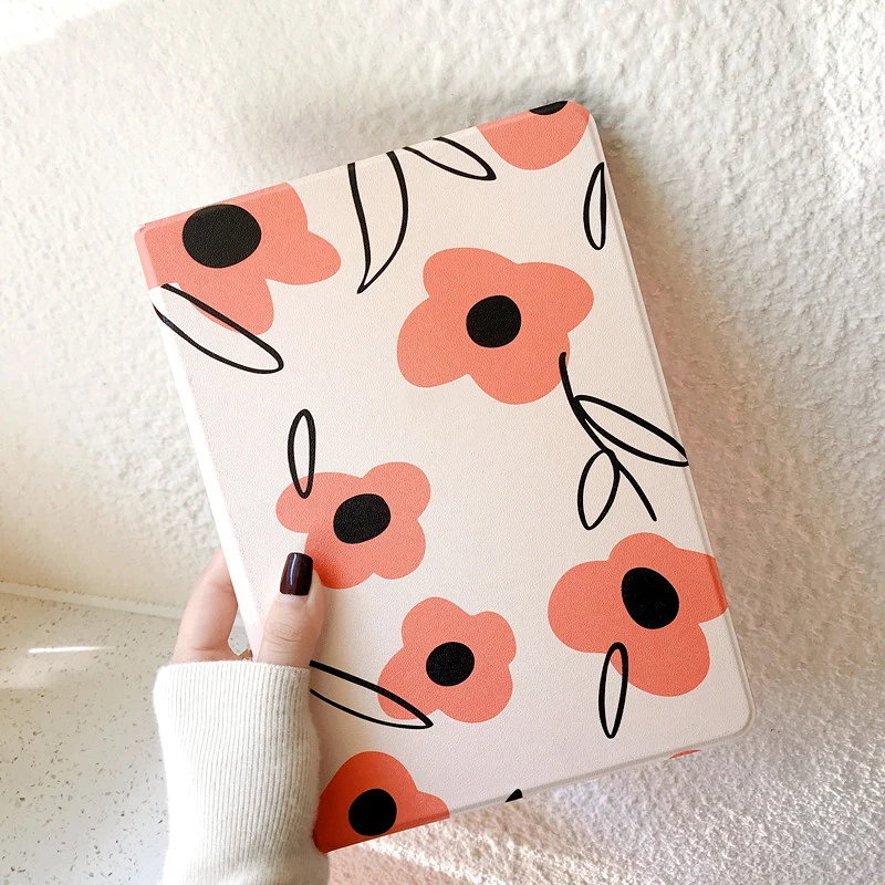 Чехол с цветком для iPad 10 2 2019 чехол функцией автоматического сна умный подставка