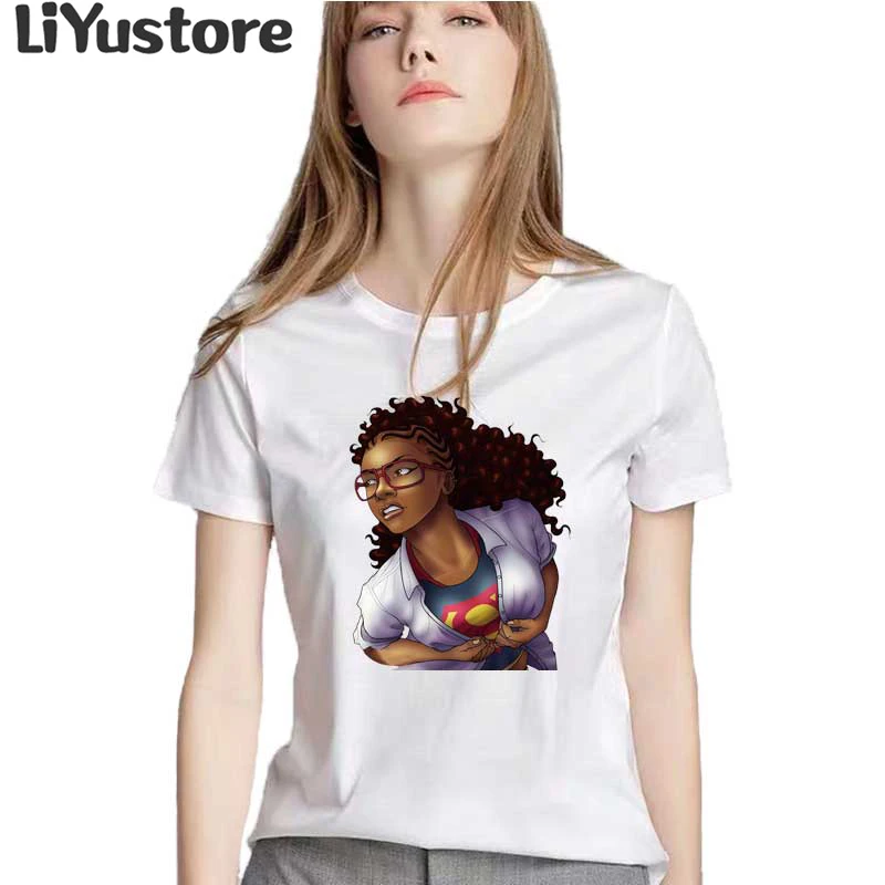 

Women's Superman Beauty T-shirt Women's Personalized Top Super Girl Pattern Summer Clothing Short Sleeve T-shirt Forsexy Goddess