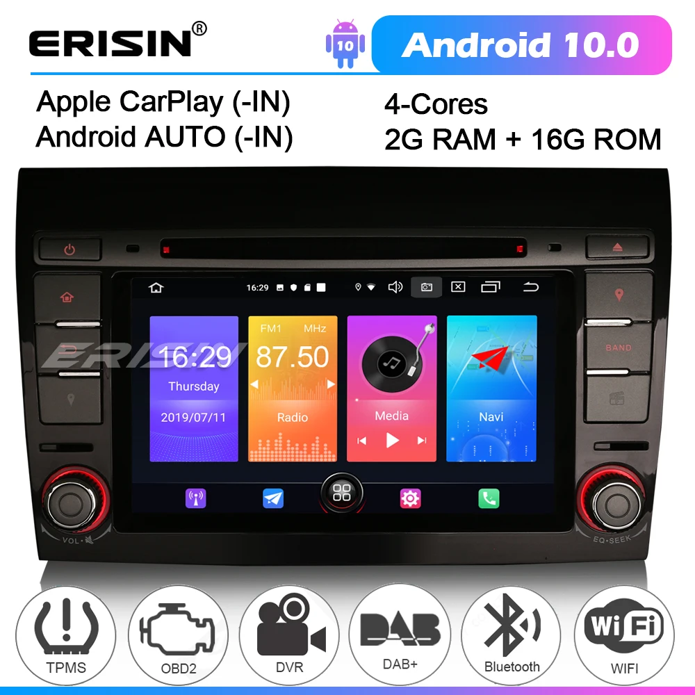 Автомобильное стерео радио 2771 DVD CarPlay GPS головное устройство для FIAT BRAVO DAB + 4G WIFI DVB