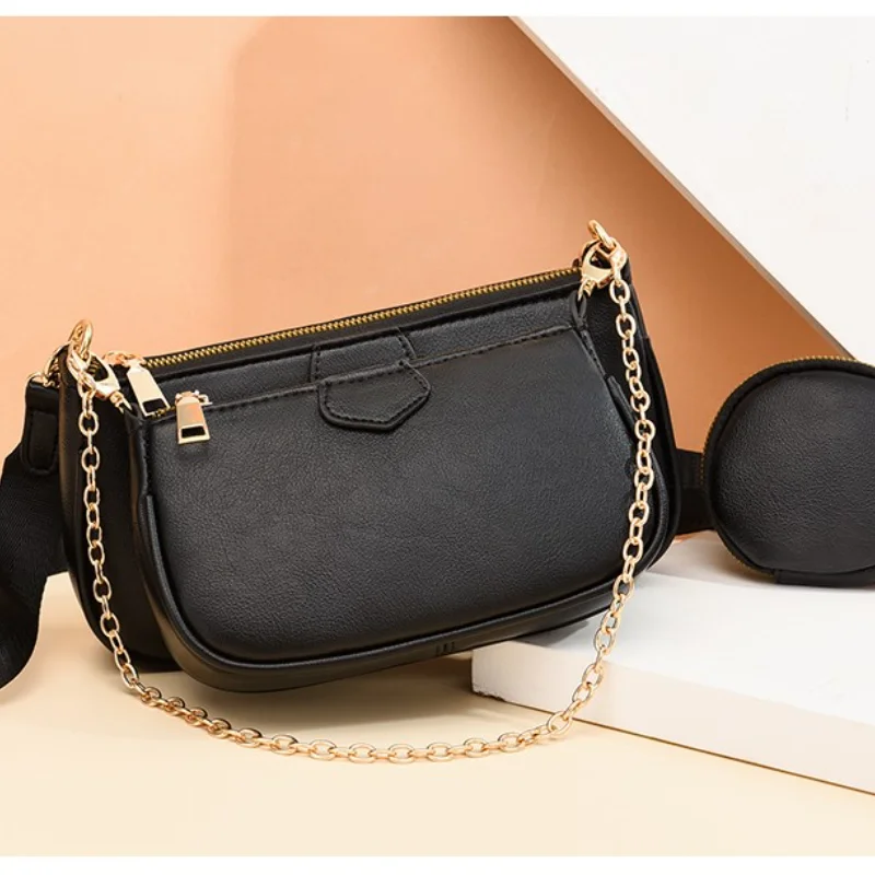

Bag women 2020 new Korean fashion small fragrance large capacity chain bag leather shoulder messenger bag can be portable