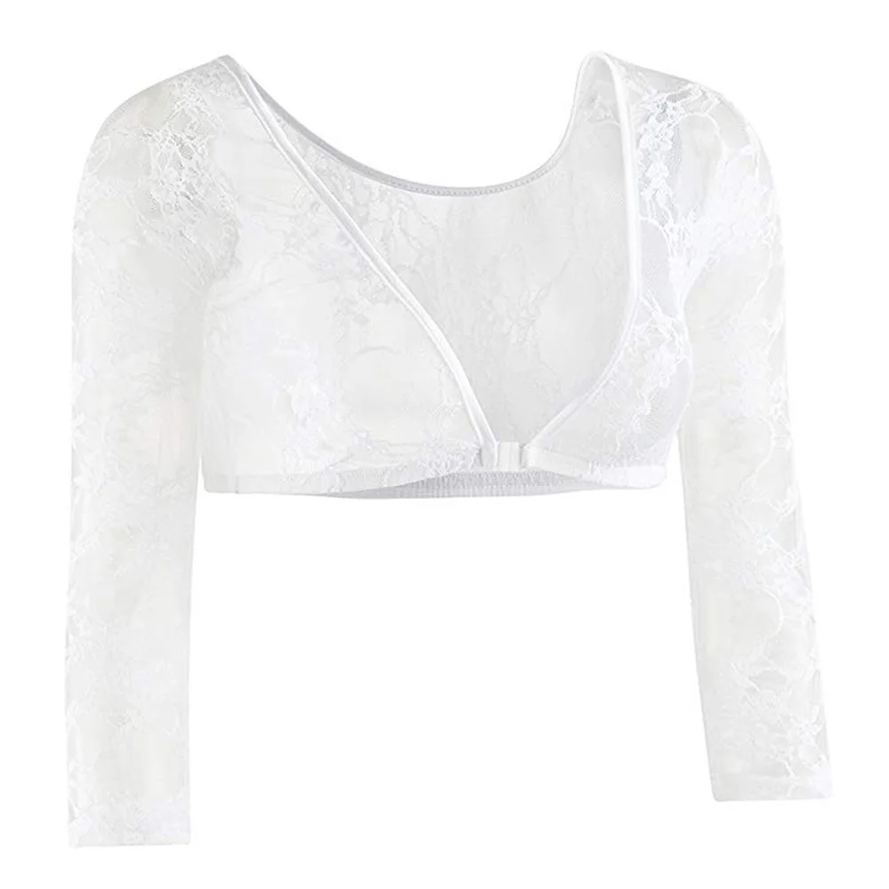Lace white Женский бесшовный топ для коррекции фигуры с обеих сторон размера плюс, сетчатый бесшовный облегающий Топ, облегающий верх, рубашка, блузки, черный, белый, синий цвет - Цвет: Lace white
