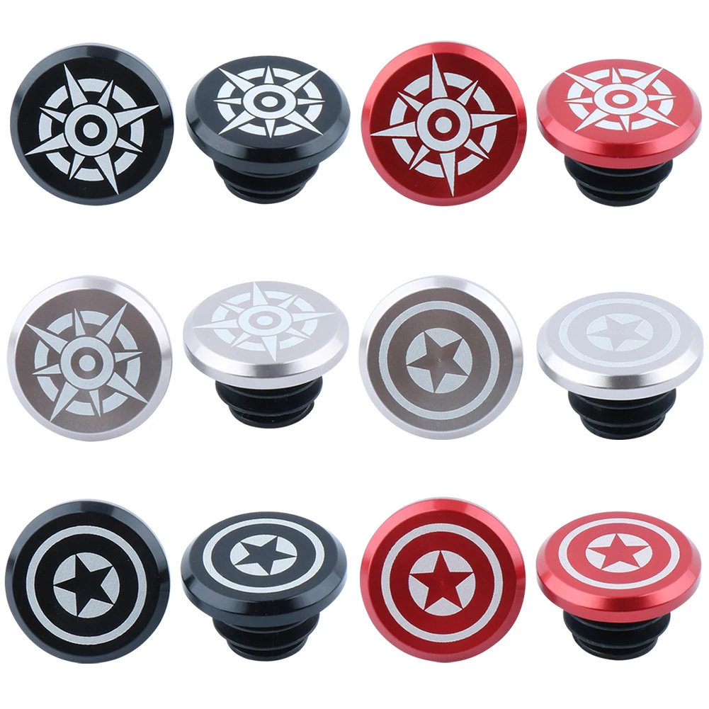

2pcs Bicycle Bar End Plugs Aluminum Alloy Handlebar End Caps for Shimano MTB Mountain Road Folding Bike Accessories