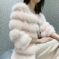 Fox Fur Winter Real Korean Elegant Coat for Women Clothes 2020 Manteau Femme YY928