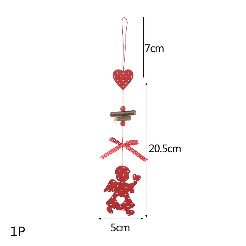 Multi Style Christmas Wooden Pendant Creative Wood Craft Ornaments DIY Chriatmas Tree Hanging Decoration Xmas Gift Supplies - Цвет: 1P-379-B03