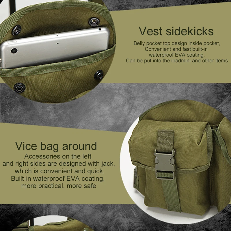 Грудь Рог тактический жилет в стиле милитари сумка для оборудования на открытом