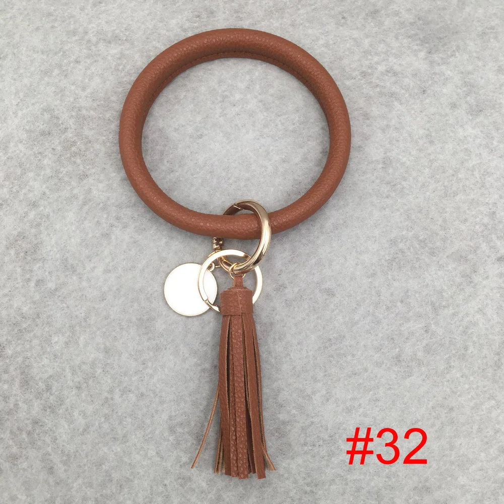 style31 Женский брелок для девочек, браслет, круглая капля, масло, кисточка, кулон, браслет и браслет, брелок, ремешок на запястье, 32 цвета - Цвет: style31