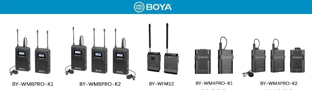 Boya By-Wm8 Pro-K1K2 Uhf Беспроводной петличный микрофон комплект для Eng Dslr Камера видеокамера для Canon sony Камера