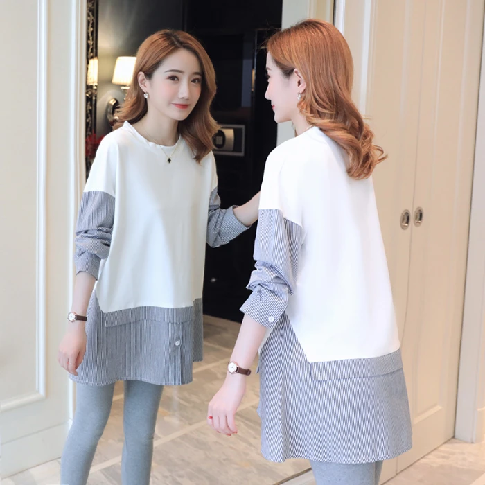 Осень 2021 Модный комплект для беременных спортивные костюмы Одежда костюм отдыха