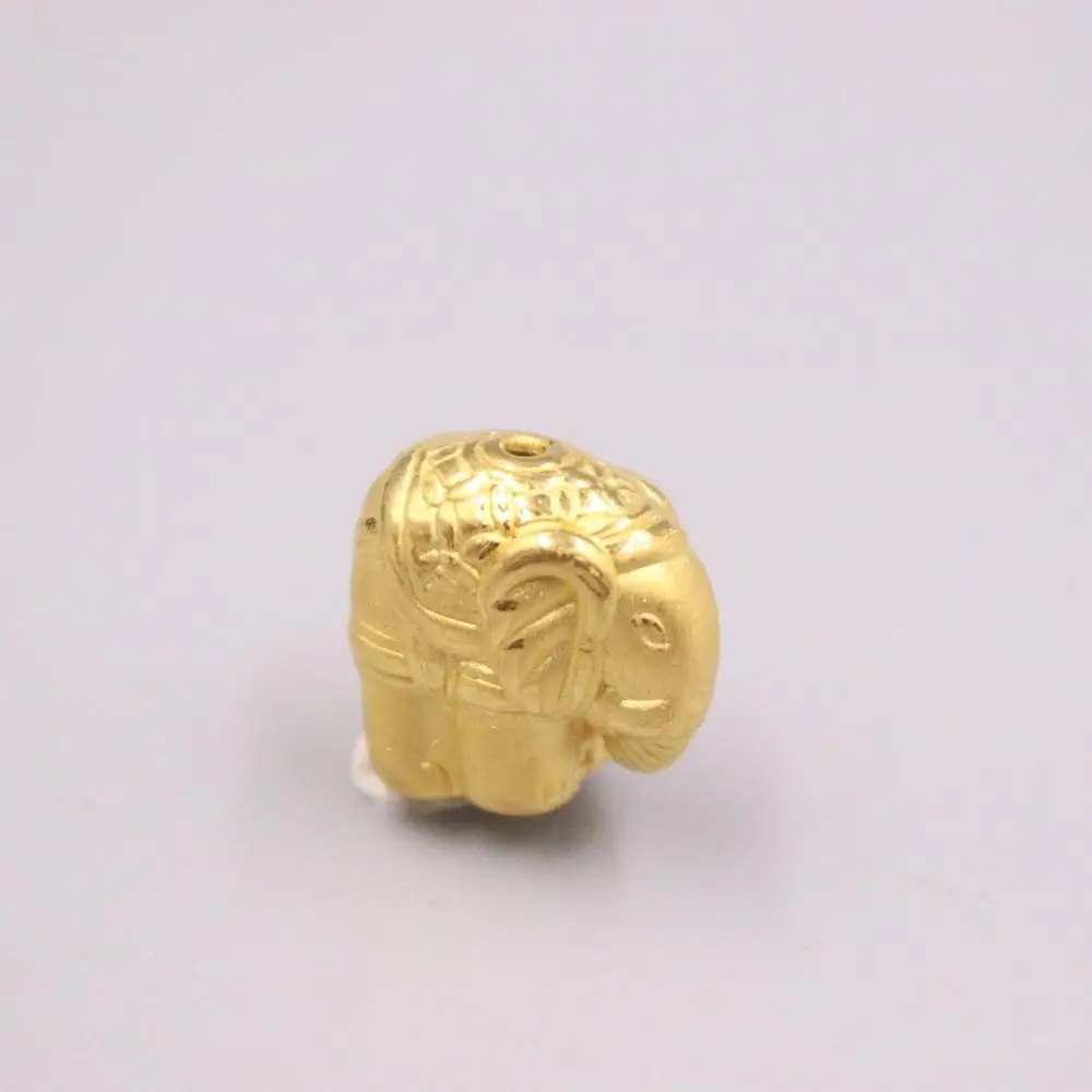 

Gold Jewelry Girl Fox 3D Hard Gold Charms Trunk Elephant Nose 999 Gold Luck Pendant For Women Girl Lucky Bead Lucky Gift