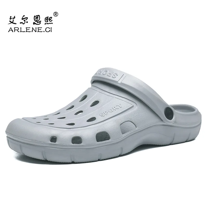 2020 Мужские сабо обувь для сада пляжные сандалии летняя Тапочки Уличная без