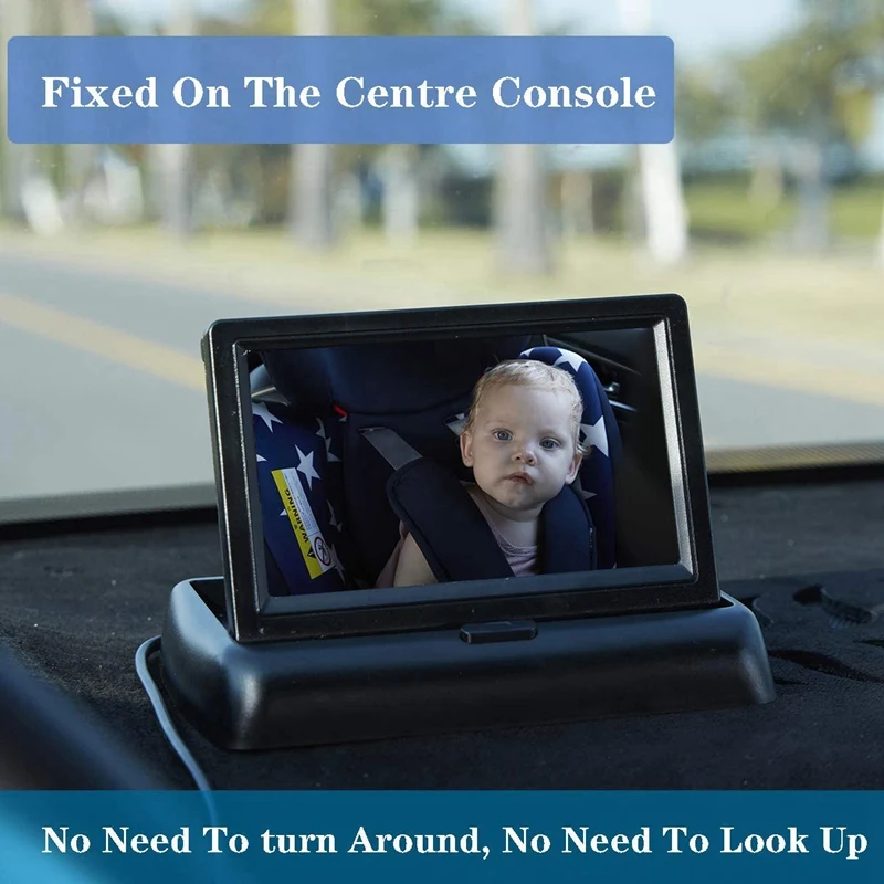 

Baby Car Mirror,170 degree HD Camera,Child Safety Display,View Infant in Rear Facing Seat with Wide Crystal Clear View