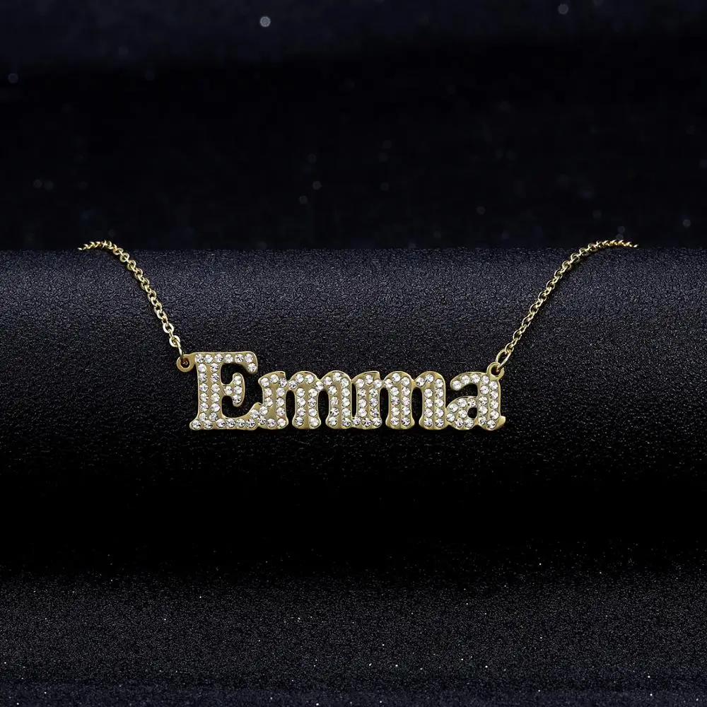 Ожерелье из нержавеющей стали Zciti ожерелье ледяного камня кубического циркония