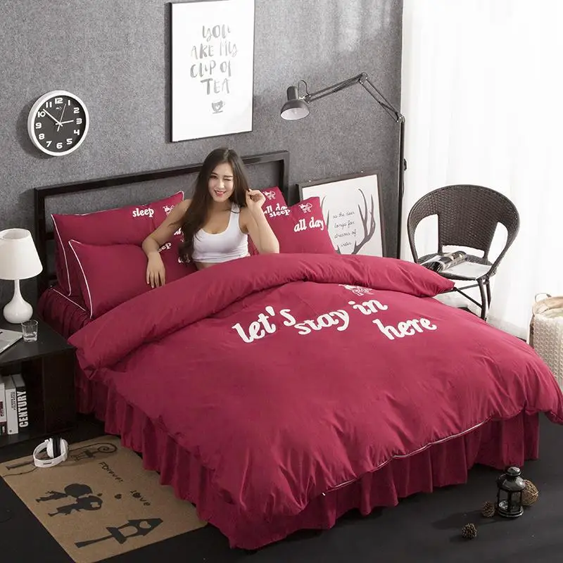 50 Cotton1pcs Duvet cover Comforter/Quilt/Blanket case 100% Cotton with Zipper Twin Full Queen King double single size | Дом и сад