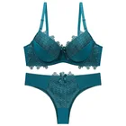 Женский однотонный сексуальный бюстгальтер в европейском и американском стиле, кружевной комплект нижнего белья с тонкой чашкой B C, комплект нижнего белья