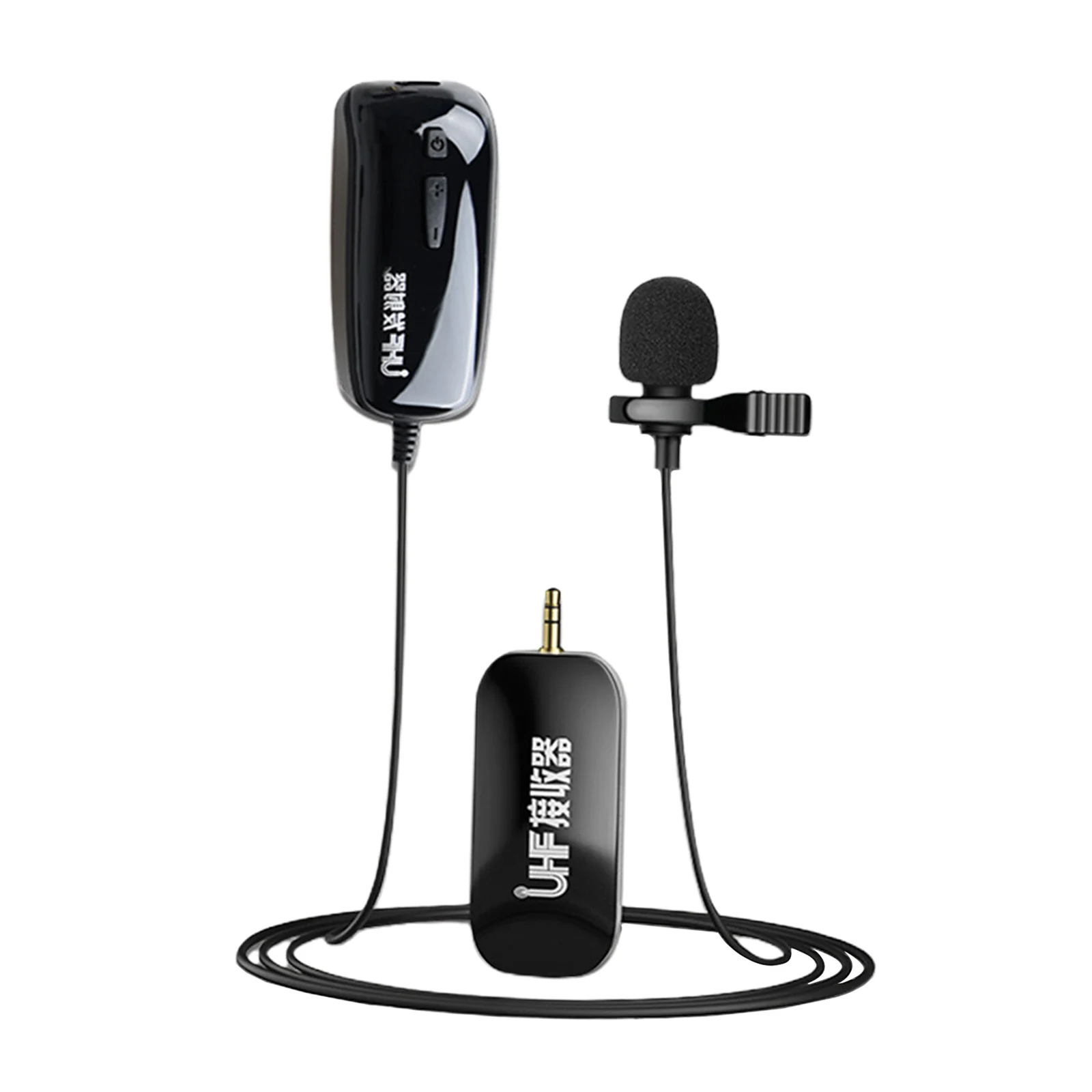 

Portable UHF Wireless Lavalier Microphone Clip-on Mic for Computer Phone