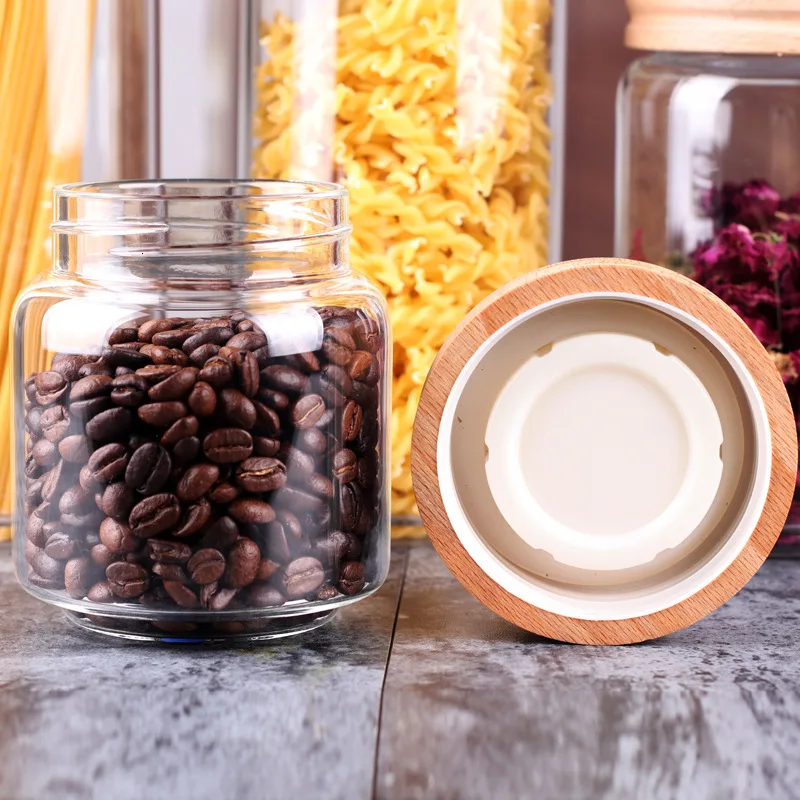 Стеклянные банки стеклянный контейнер для чая волчьей ягоды кофе бутылки