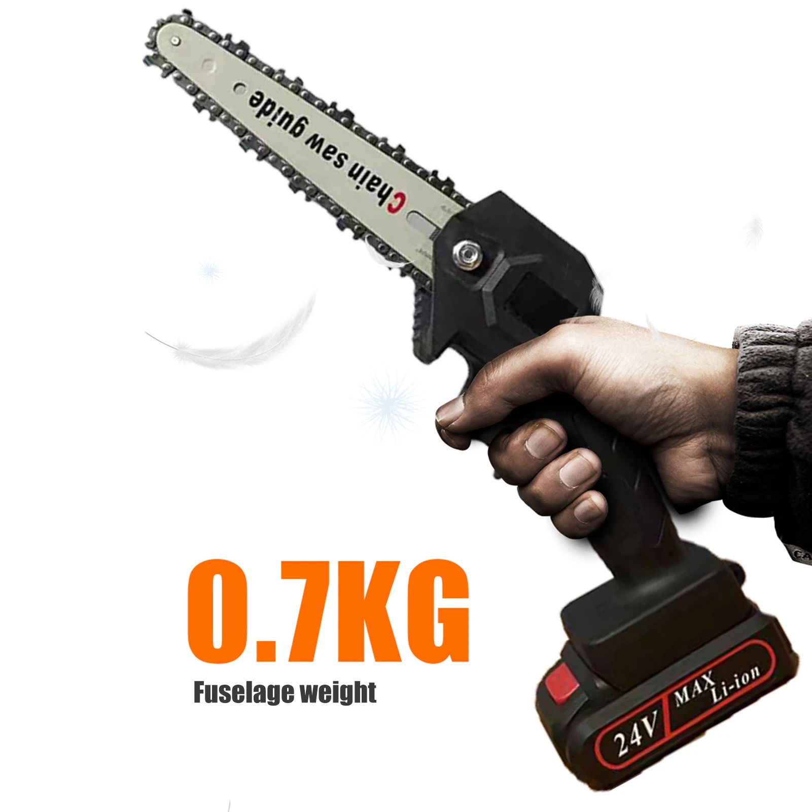 Mini Chainsaw 24V 550W Portable Electric Cordless Chain Saw Tool 6 Inch 1 Battery And One Charge Handed Wood Cutters Lithium New enlarge
