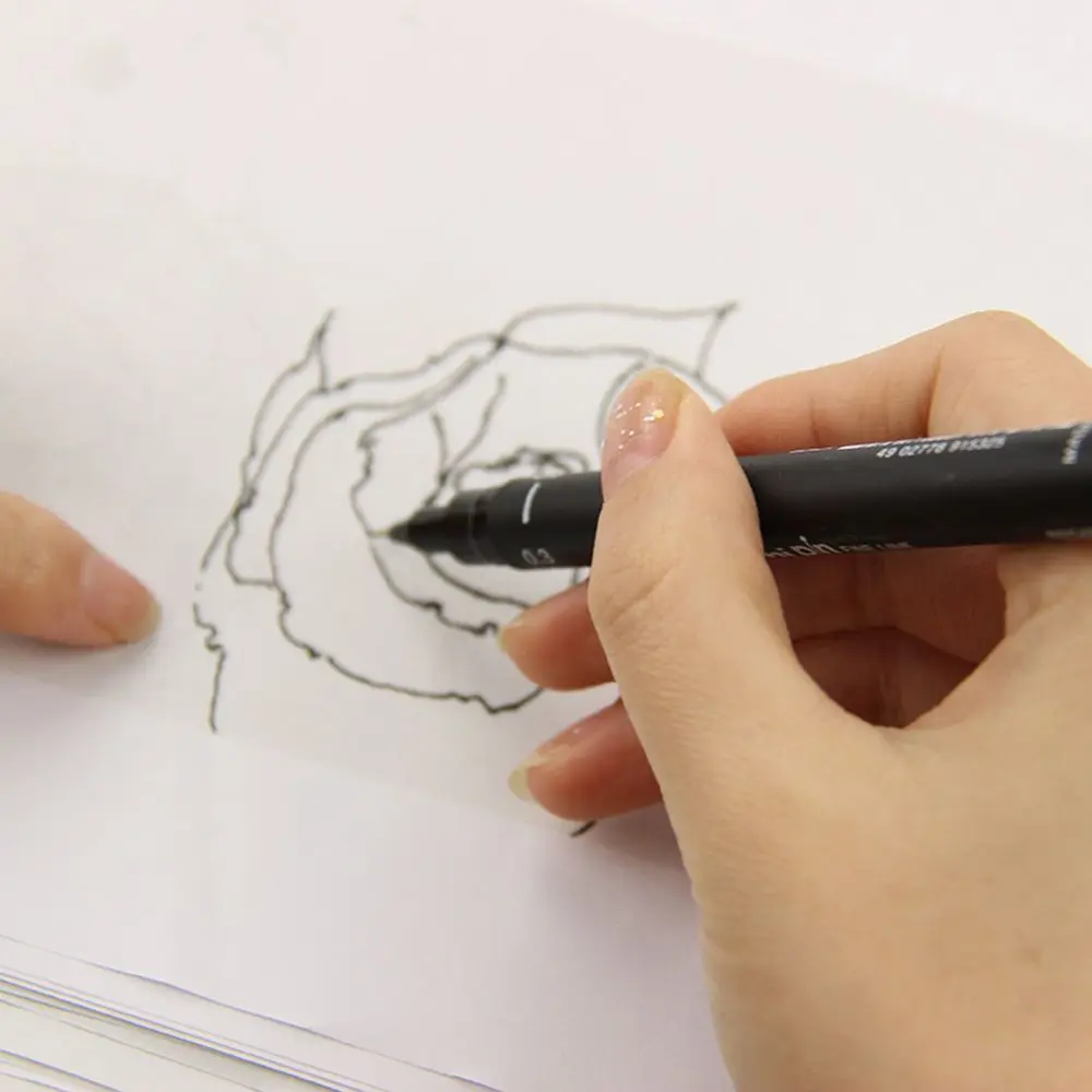 Ручка для рисования Fineliner 005 01 02 03 05 08 водостойкая аниме-комикс не цветущие