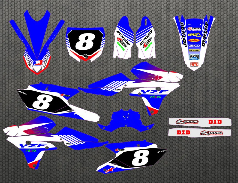 Наклейки на мотоцикл 3 м с номерами для Yamaha WRF250 WR250F 2015 2016 2017 2018 2019 WRF 250 | Автомобили