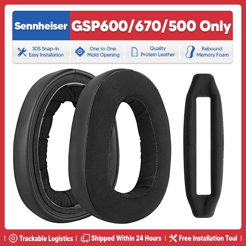 

Replacement Ear Pads Cups Headband Earphone Cover Headphone Accessories Sponge Mat for Sennheiser GSP600 GSP670 GSP500 Headsets