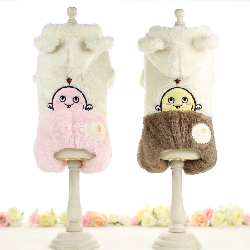 Милая мультяшная Одежда для собак комбинезон зимняя одежда домашних животных