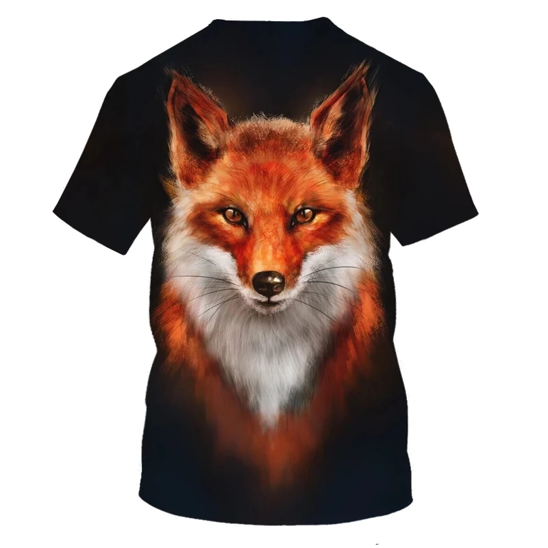 

21/Summer men's wolf print T-shirt 3D T-shirt men's short-sleeved round neck T-shirt fashion casual tops daily large-profile clo