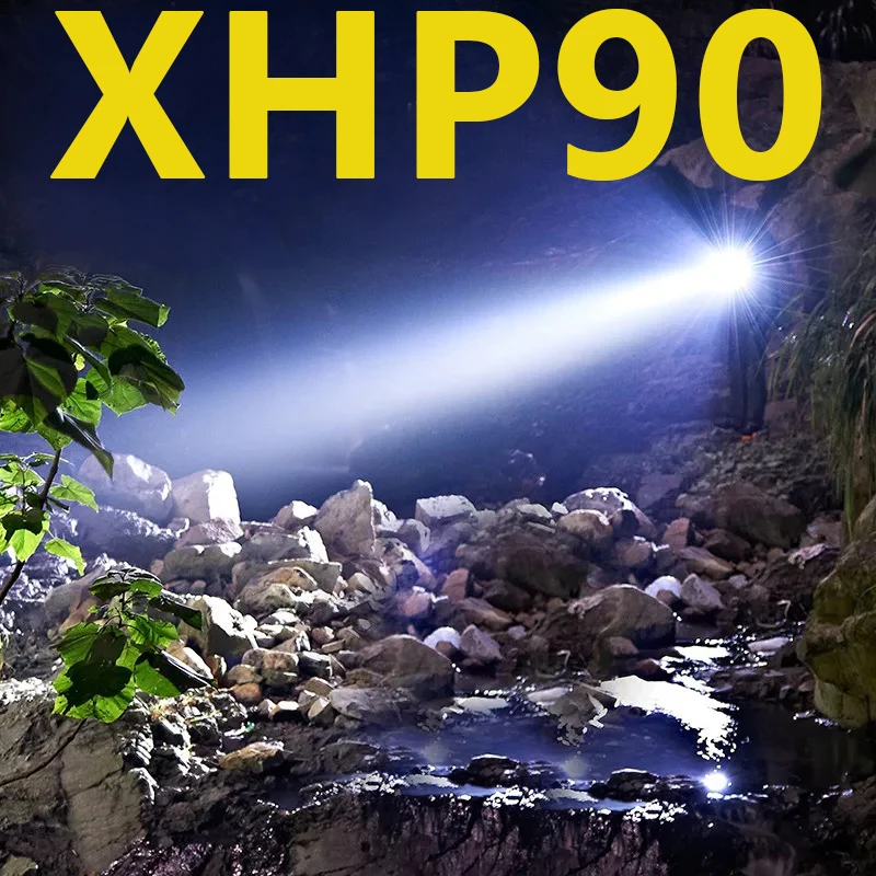 Яркий Перезаряжаемый светодиодный фонарик XHP70.2 супер мощный водонепроницаемый