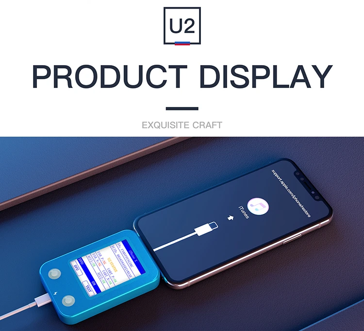 Цифровой тестер JC U2 прибор для проверки повреждений с новым обновлением IPhone U2Charge