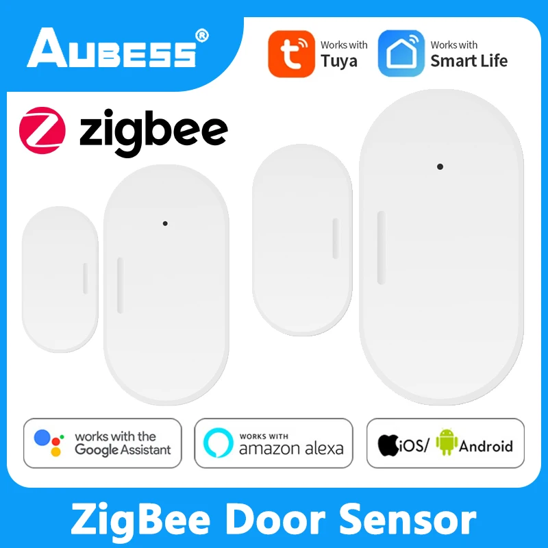 

Aubess Tuya Smart ZigBee Door Sensor Door Open/Closed Detectors Home Security Protection System For Alexa Google Home Smart Life