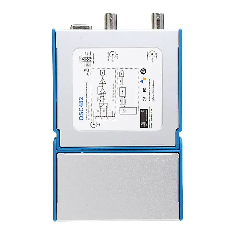 OSC482S цифровой портативный осциллограф PC USB 2,0 Виртуальная 2CH полоса пропускания осциллограф с генератором сигналов 13M Hz