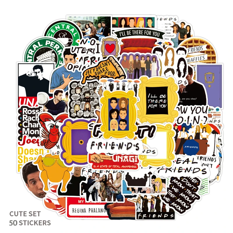 

10/30/50 PCS American Drama Graffiti Cartoon Waterproof Sticker Computer Phone Helmet Suitcase Fridge Notebook Car Cup Guitar