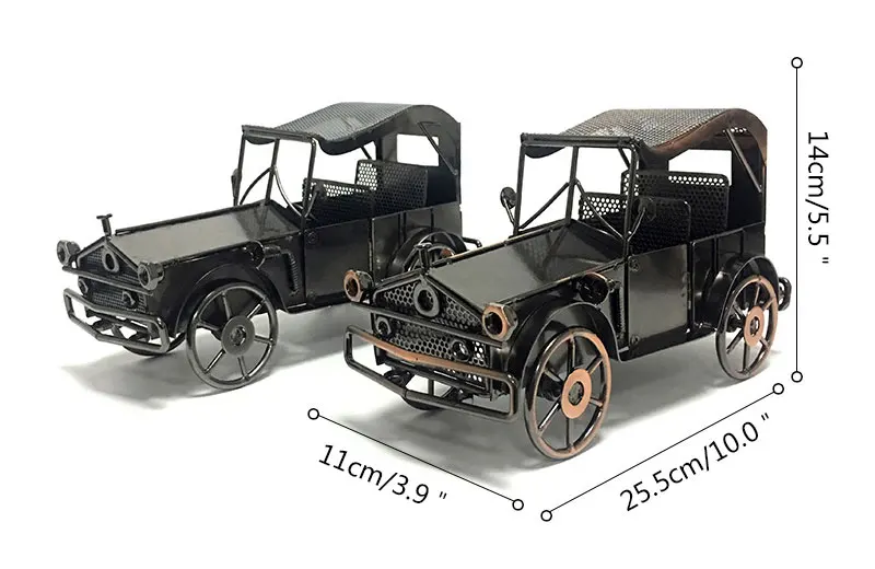 

Military Jeep Model Retro Car Figurine Metal Decoration Handmade Iron Bronze Household Decoration Kid Toy Classic Cars Gifts