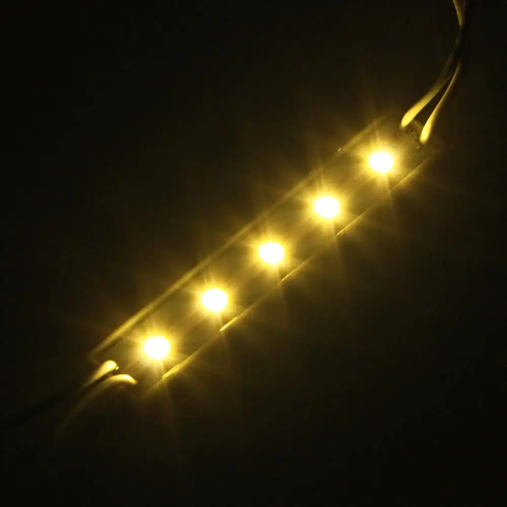 Отличное качество, 5 цветов, 5 SMD 5050 светодиодный модуль, светильник, водонепроницаемый IP68, жесткая полоса, барный светильник, лампа DC12V - Цвет: Тёплый белый