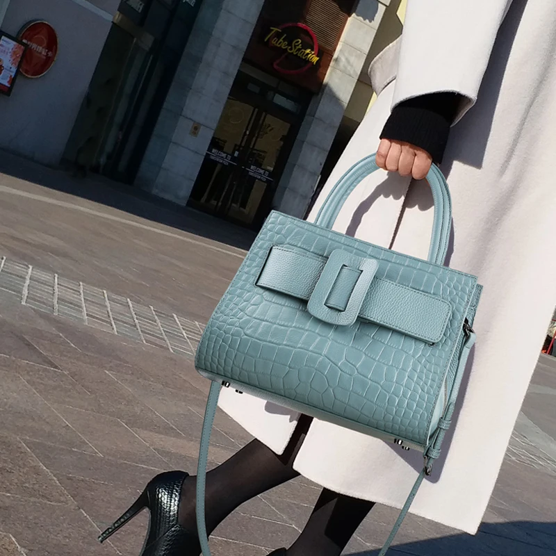 

Real Cowhide 2021 New Fashion Large-capacity Women's Messenger All-match Shoulder Bag Famous Luxury Designer Purses and Handbags