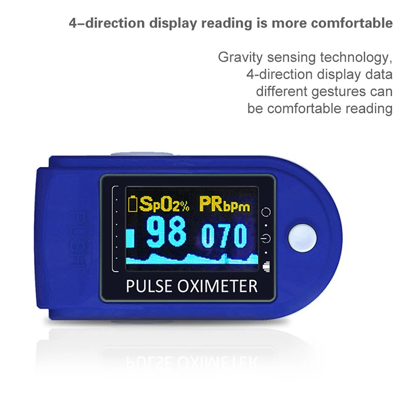 Fingertip Pulse Oximeter Portable Finger Blood Oxygen Saturation Monitor OLED Heart Rate Health Care SpO2 PR PI |