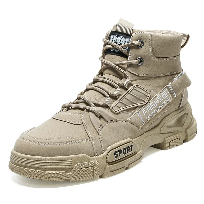 

Men's Martin Boots 2021 New Autumn Leather Tooling Boots Male British Style Trend Combat Desert Men's Outdoor Boots