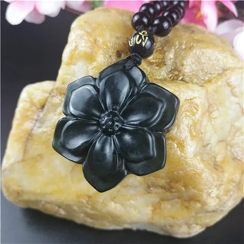 Сертифицированное китайское ожерелье с шестигранным цветком из натурального