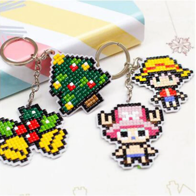 Женская и девушка ювелирные изделия 5D DIY алмазная живопись брелок кольчик для