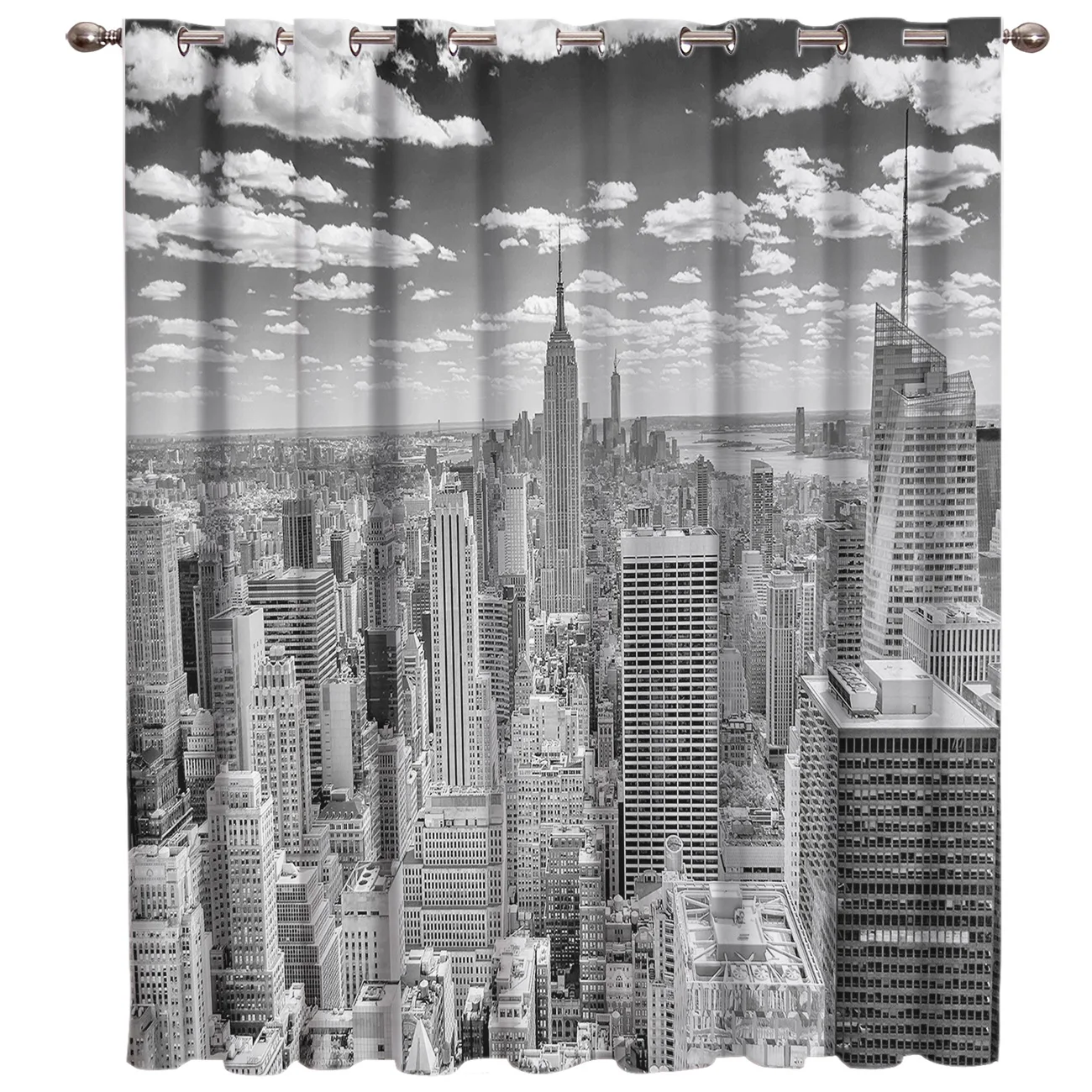 Серый шторы Нью Йорк для комнаты большие оконные темные декор гостиной Цветочный